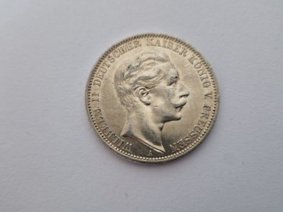 Germania Drei Mark 1912 A- Argint - Wilhelm II. foto