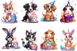 Cumpara ieftin Sticker decorativ Colaj Animale, Negru, 90 cm, 7918ST-8, Oem