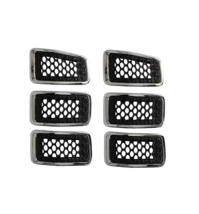 Grila radiator Jeep Cherokee, 09.2018-, montare fata, cu rama crom; negru mat, RapidAuto