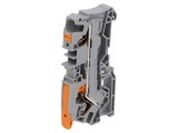 Conector Șine 0,5-6mm&sup2; 1 Piste 2 Borne Gri Push-In