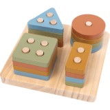 2Kids Toys Colourful Shape Sorter jucărie interactivă cu piese care se pot insera 12m+ 17 buc