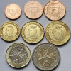 Set complet 8 monede, 1 cent - 2 euro ani micsti Malta, unc, Europa