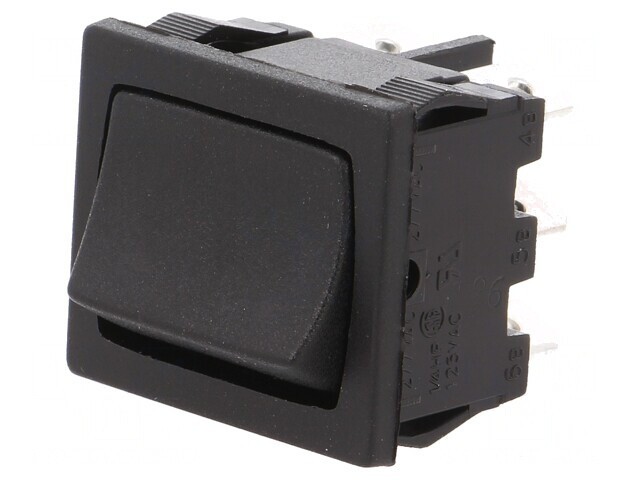 Comutator Basculant DPDT Negru 10A ON-ON