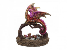 Statueta dragon cu pui Cuibul Mamei 16 cm foto