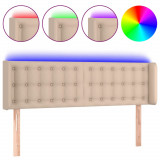 Cumpara ieftin Tablie de pat cu LED cappuccino 147x16x78/88 cm piele ecologica
