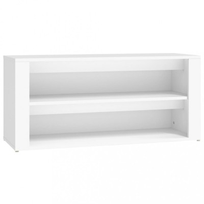 Suport pantofi, alb, 100x35x45 cm, lemn prelucrat foto