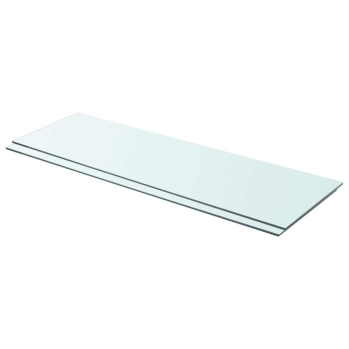 vidaXL Rafturi, 2 buc., 90 x 30 cm, panouri sticlă transparentă 3051581