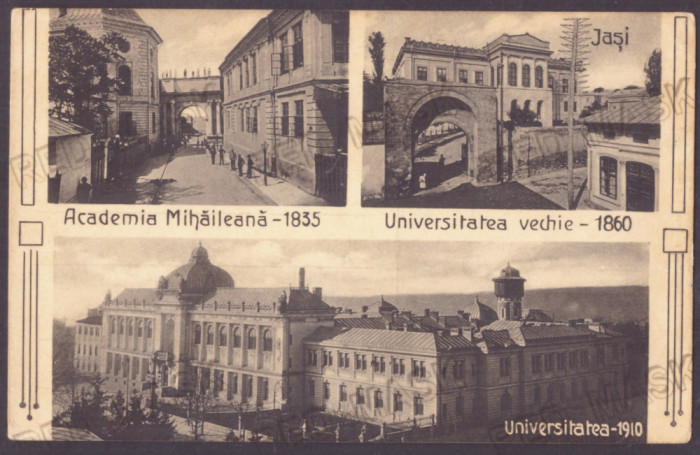 719 - IASI, University, Romania - old postcard - unused