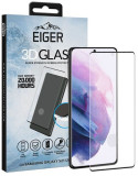 Folie Protectie Sticla Temperata Eiger 3D Case Friendly EGSP00699 pentru Samsung Galaxy S21 Ultra (Transparent/Negru)