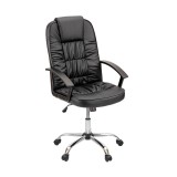 Scaun birou rotativ Bristol, negru, metal, textil, ergonomic, reglabil, 110kg, 49x49cm sezut