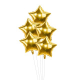 Buchet 5 baloane folie stele, Baby Shower Auriu, Stars Magic,18 inch
