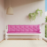 VidaXL Perne bancă de grădină, 2 buc., roz, 200x50x7 cm, textil