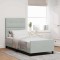 vidaXL Cadru de pat cu headboard Gri deschis 100 x 200 cm Catifea 3344921