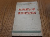 GH. CH. DUMITRESCU (autograf) - Raspantia lui MEFISTOFELE -1938, 190 p.