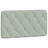 Cumpara ieftin Perna pentru tablie de pat gri deschis, 100 cm, catifea