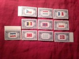 Serie mica SUA 1943 - Drapele diferite State , 10 valori