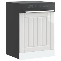 vidaXL Panou pentru mașină de spălat vase &bdquo;Lucca&rdquo; Lemn alb lucios