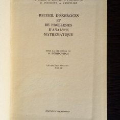 Recueil d'exercises et de problemes d'analyse mathematique - B. Demidovitch