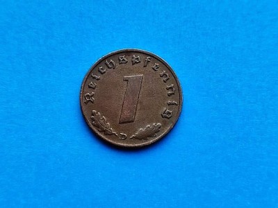 1 Pfennig 1939 lit. D -Germania-posibil eroare.. foto