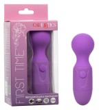 Vibrator Masaj CalExotics First Time Rechargeable Massager Violet, 10 Moduri Vibratie, IPX7, Reincarcabil USB, Chip Memorie, Travel Lock