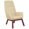 Scaun de relaxare, crem, material textil - 1