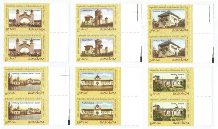 |Romania, LP 1724/2006, Centenarul Ex. Gen. si al Parcului Carol I, perechi, MNH