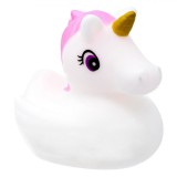 Figurină Unicorn, Plastic, Alb, Detalii Roz și Aurii, 6cm, Oem