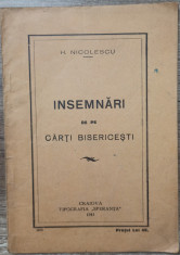 Insemnari de pe carti bisericesti - H. Nicolescu// Craiova, 1941 foto