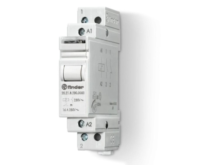 Releu pas cu pas (teleruptor) 16A 1ND 230V Finder 202182300000
