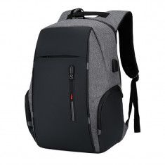 Rucsac pentru barbati Matteo GT1477, multifunctional, laptop, cu port USB, gri