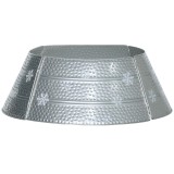HOMCOM Fustă metalică pentru Brad Impermeabilă Decorațiune pentru Petreceri Casă 66x66x23 cm Argintiu | Aosom Romania