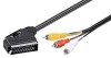 Cablu SCART la 3x RCA 2m cu comutator Goobay