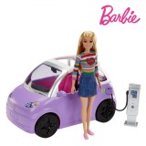 Mașină Decapotabilă Copii, Mattel, Barbie, Electrică, Mov, Plastic