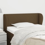 VidaXL Tăblie de pat cu aripioare maro &icirc;nchis 103x23x78/88 cm textil 3116857