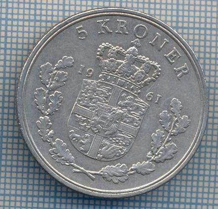 AX 1470 MONEDA- DANEMARKA - 5 KRONER -ANUL 1961 -STAREA CARE SE VEDE