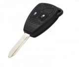 Set 2 bucati - Carcasa cheie Topautochei&amp;#174; compatibila cu Chrysler Dodge Jeep 2 butoane, folie parte electronica si suport baterie