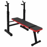 Banca Greutati Reglabila vidaXL, Negru, 67x126.5x111cm, Max 100kg, Antrenament Fitness Acasa/Sala