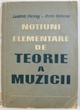 NOTIUNI ELEMENTARE DE TEORIE A MUZICII de LUDOVIC PACEAG si PETRE BRINCUS , 1964 , PREZINTA URME DE UZURA
