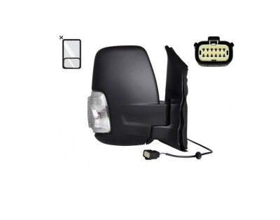 Oglinda usa exterioara FORD TRANSIT/TOURNEO, 10.2019-, partea dreapta, View Max, reglare manuala; texturat; versiune scurta; sticla convexa; sticla c foto