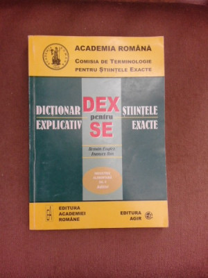 Dictionar explicativ pentru stiintele exacte (roman, englez, francez, rus) foto