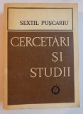 CERCETARI SI STUDII de SEXTIL PUSCARIU , 1974