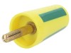 Conector Adaptor Banana 4mm ST&Auml;UBLI, 32A, Aurit, Lungime 42mm, Galben-Verde