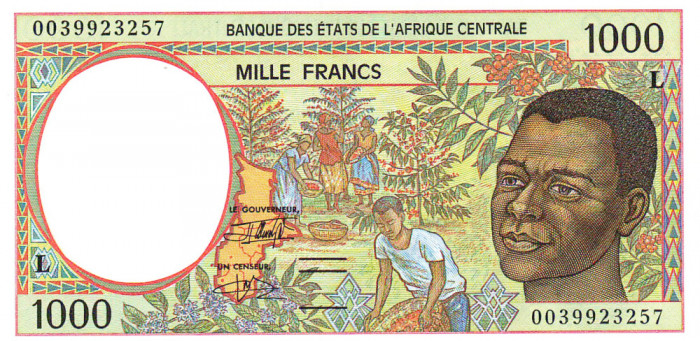 Statele Africii Centrale 1 000 Franci (L) Gabon 2 000 P-402Lg UNC