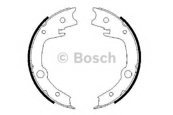 Set saboti frana, frana de mana TOYOTA COROLLA Limuzina (E12J, E12T) (2001 - 2008) BOSCH 0 986 487 679