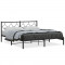 vidaXL Cadru de pat metalic cu tăblie, negru, 180x200 cm