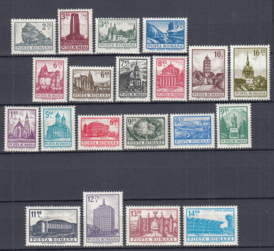 ROMANIA 1972 LP 804 LP 817 UZUALE (I) MONUMENTE SI UZUALE(II)MONUMENTE SERII MNH foto