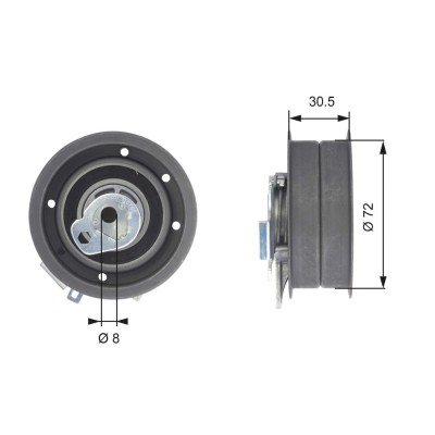 GATES T43010 PowerGrip&amp;reg; rola intinzator,curea distributie foto