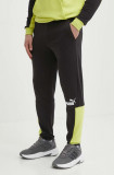 Puma pantaloni de trening bărbați, culoarea negru, cu imprimeu 848007