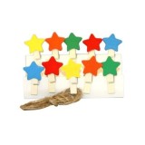 Accesorii creatie - lemn - carlig stelute, set 10 buc, Colorarte