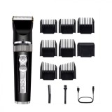 Masina de Tuns si Aparat de Ras si Barbierit Parul si Barba, Profesionala, Electric, Lame din Ceramica, Afisaj LED, 3 Viteze, Turbo, 5 Nivele de Regla